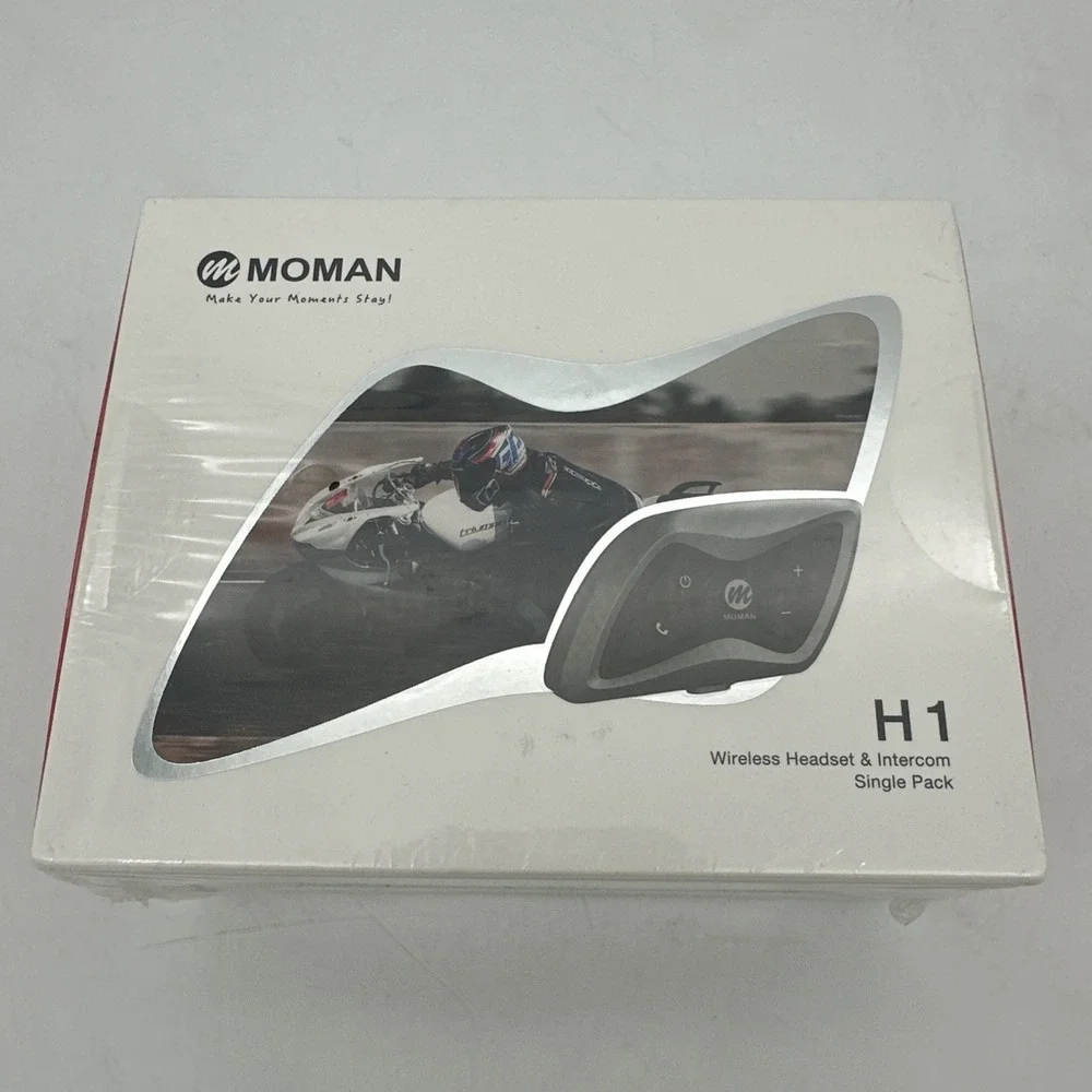 Single Pack Moman H1 Wireless Helmet Headset Intercom for Dirt Bike Motorcycle